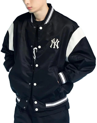 MLB Nylon Varsity New York Yankees Baseball Collar Jacket Unisex Black 3AJPV0331-50BKS Purchase MLB Nylon Varsity New York Yankees Baseball Collar Jacket Unisex Black 3AJPV0331-50BKS