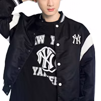 Details for MLB 尼龍紐約洋基棒球領夾克 男女通用 黑色 3AJPV0331-50BKS