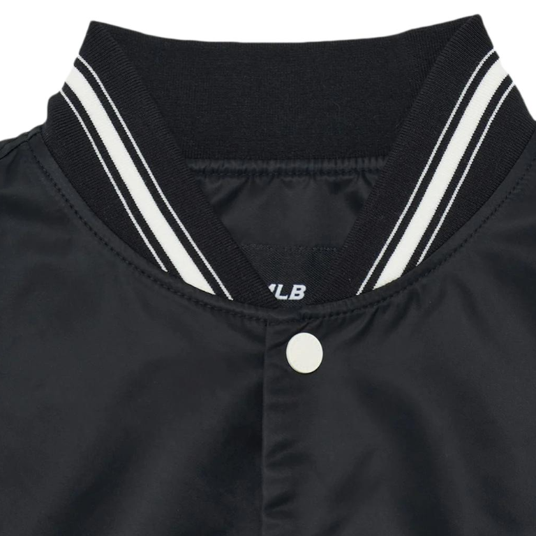 Sizing MLB Nylon Varsity New York Yankees Baseball Collar Jacket Unisex Black 3AJPV0331-50BKS