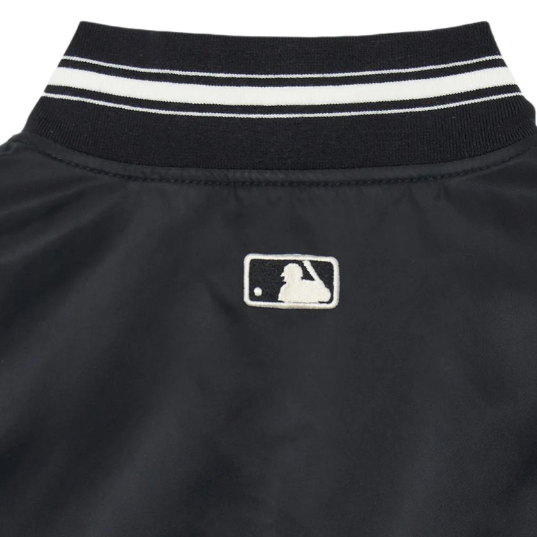 Cheap MLB Nylon Varsity New York Yankees Baseball Collar Jacket Unisex Black 3AJPV0331-50BKS
