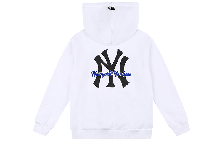 MLB Oversized Logo Embroidered Hoodie Unisex White 31HD08111-50W