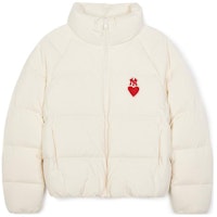 MLB Padding New York Yankees Heart Embroidery Zip Puffer Jacket Cream Unisex. 3FDJH0136-50CRD MLB Padding New York Yankees Heart Embroidery Zip Puffer Jacket Cream Unisex. 3FDJH0136-50CRD