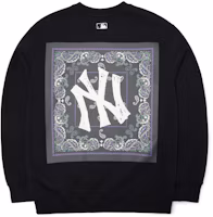 MLB Paisley Logo Crewneck Sweatshirt Unisex Black 3AMT53014-50BKS MLB Paisley Logo Crewneck Sweatshirt Unisex Black 3AMT53014-50BKS