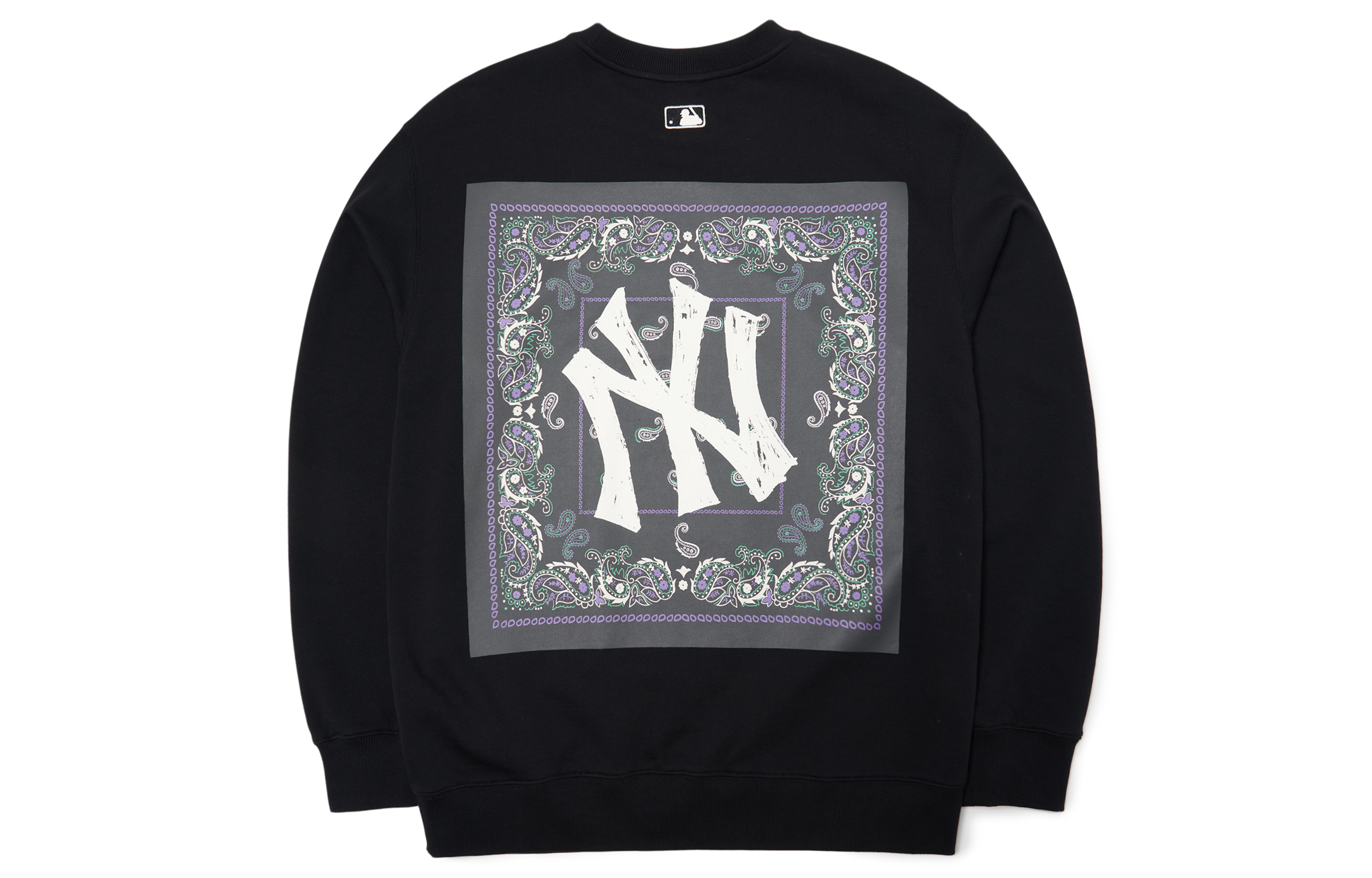 MLB Paisley Logo Crewneck Sweatshirt Unisex Black 3AMT53014-50BKS 圖 2