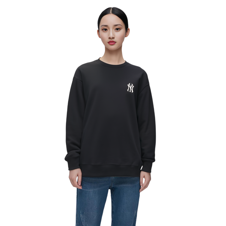 MLB Paisley Logo Crewneck Sweatshirt Unisex Black 3AMT53014-50BKS 圖 6