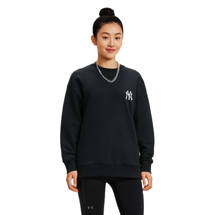 MLB Paisley Logo Crewneck Sweatshirt Unisex Black 3AMT53014-50BKS 圖 7