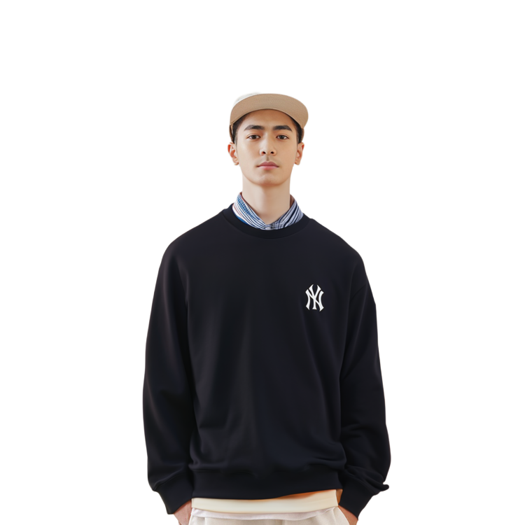 MLB Paisley Logo Crewneck Sweatshirt Unisex Black 3AMT53014-50BKS 圖 9