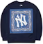 Buy MLB Paisley New York Yankees Crewneck Sweatshirt Navy Unisex Musim Gugur 3AMT53014-50NYD