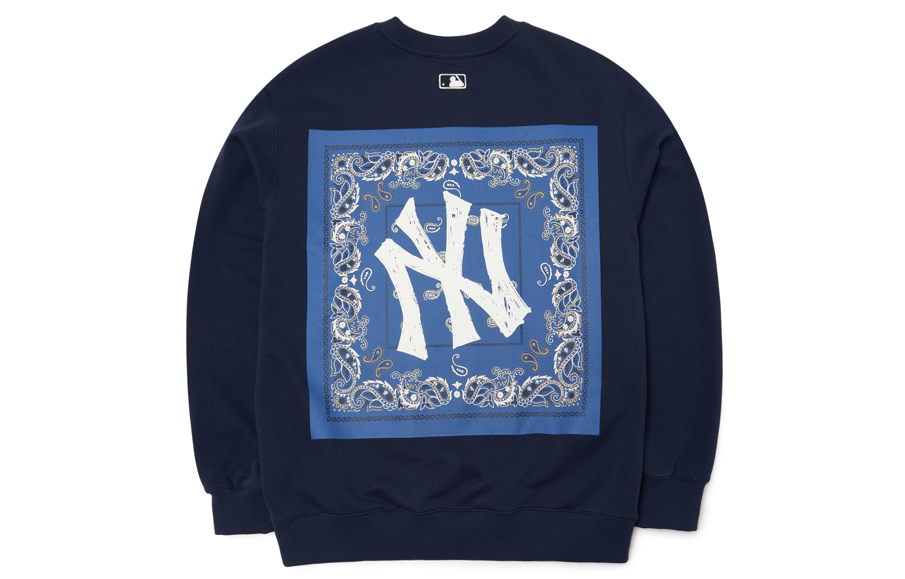 Order MLB Paisley New York Yankees Crewneck Sweatshirt Navy Unisex Musim Gugur 3AMT53014-50NYD