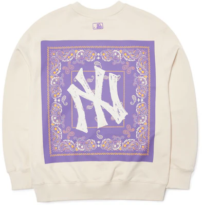 MLB 佩斯利宽松版型中性奶白色套头衫 3AMT53014-50CRS Order MLB 佩斯利宽松版型中性奶白色套头衫 3AMT53014-50CRS