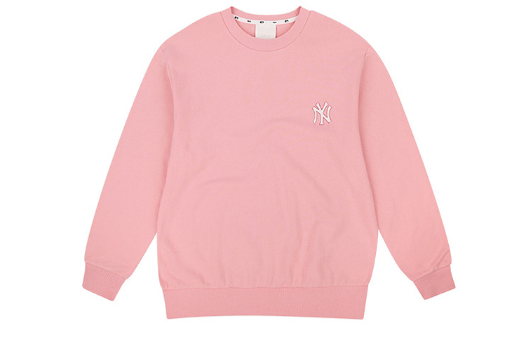 MLB Pink Classic Logo Embroidered Sweatshirt Unisex Long Sleeve Casual Wear 31MTZ1941-50P