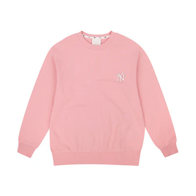 MLB Pink Classic Logo Embroidered Sweatshirt Unisex Long Sleeve Casual Wear 31MTZ1941-50P