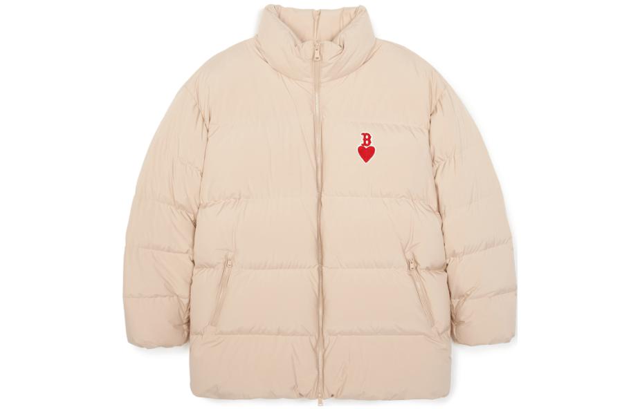 MLB Pink Heart Embroidered Zip-Up Jacket Unisex 3ADJH0236-43BGS