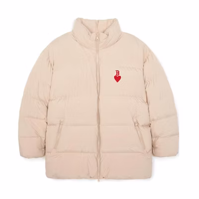 MLB Pink Heart Embroidered Zip-Up Jacket Unisex 3ADJH0236-43BGS