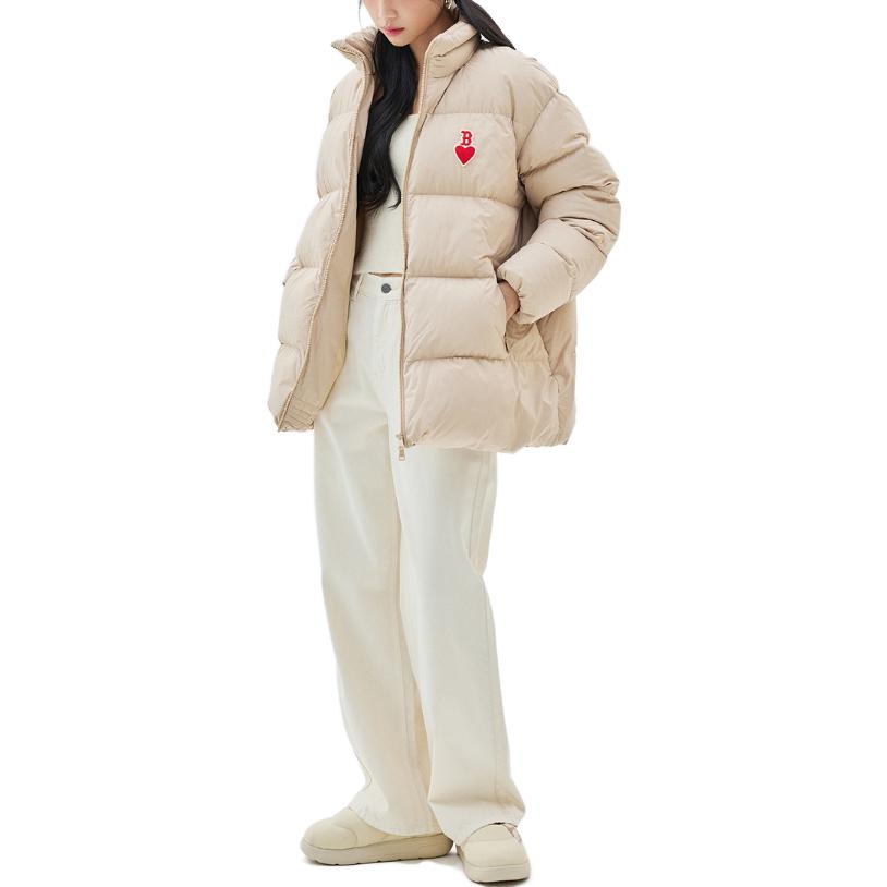 Shop MLB Pink Heart Embroidered Zip-Up Jacket Unisex 3ADJH0236-43BGS