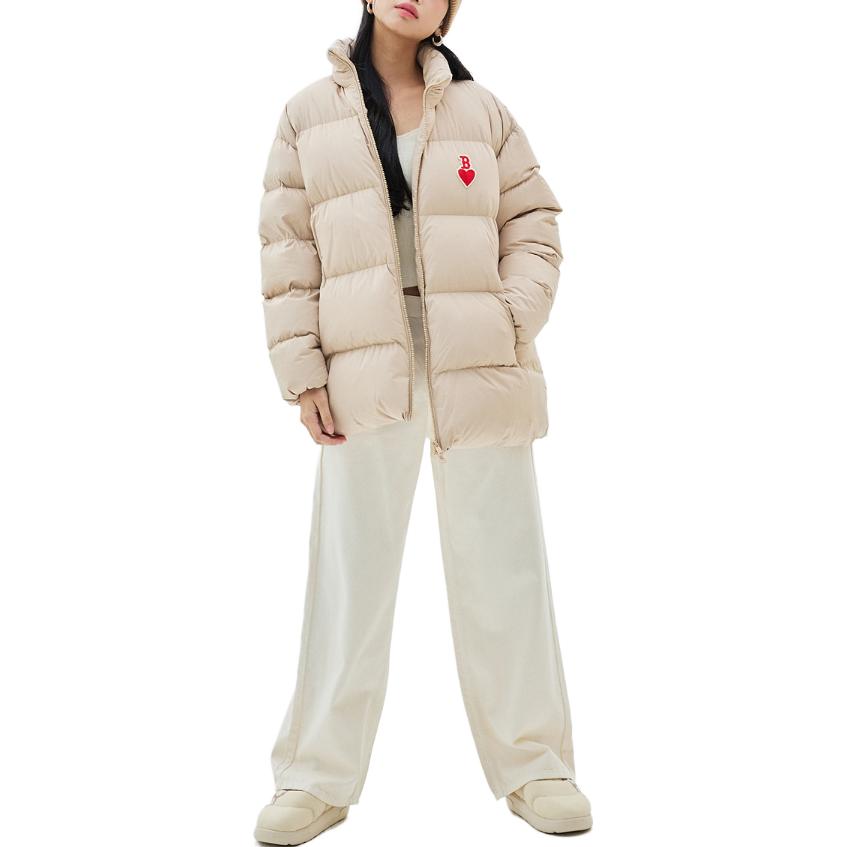 Details for MLB Pink Heart Embroidered Zip-Up Jacket Unisex 3ADJH0236-43BGS