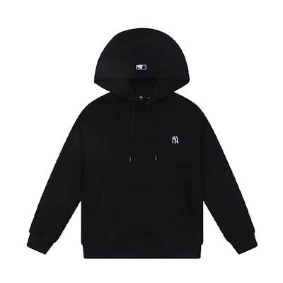 MLB Plain Fleece Pullover Sweatshirt with Embroidered Logo Unisex Black 31HD51061-50L