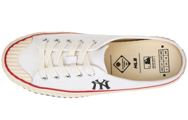 Shop MLB Play Ball Canvas Low 'White Slip-On' 32SHS1111-50W