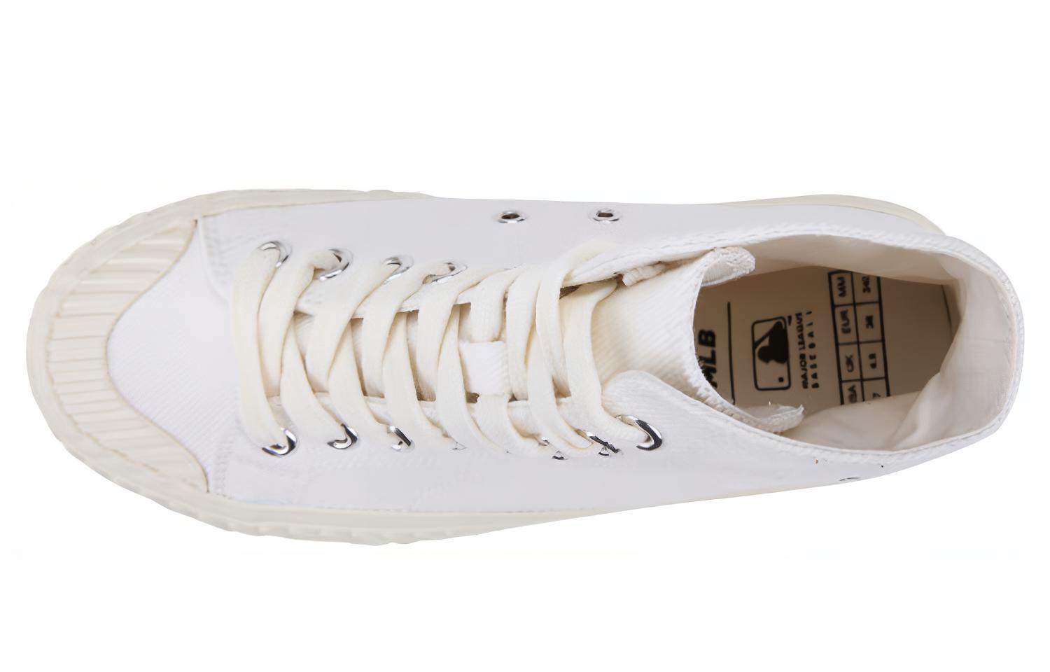 Lookbook MLB Play Ball 紐約洋基隊 高幫帆布鞋 白