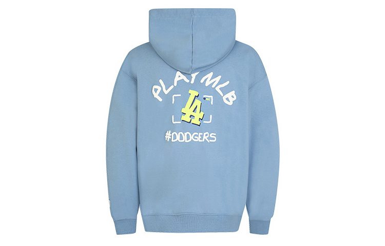 MLB Play Dodgers Graffiti Print Hoodie Unisex Oversized Blue Sweatshirt 31HD07011-07U