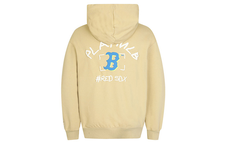 MLB Play Loose Fit Graffiti Print Long Sleeve Sweatshirt Khaki Unisex Gift Idea 31HD07011-43B