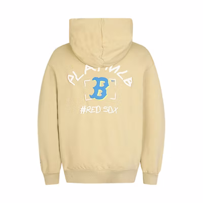 MLB Play Loose Fit Graffiti Print Long Sleeve Sweatshirt Khaki Unisex Gift Idea 31HD07011-43B