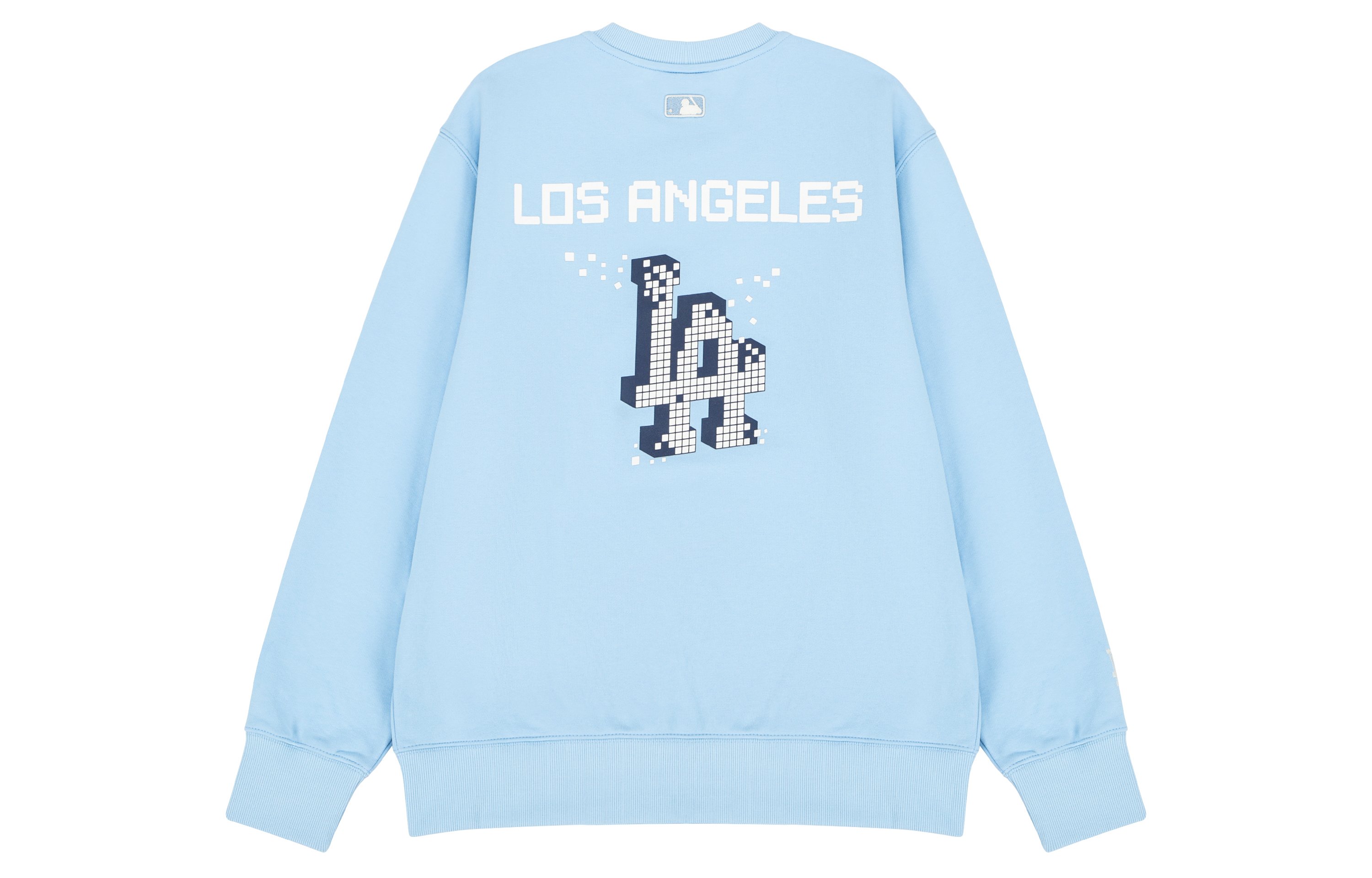 MLB Play Pixel Overfit Los Angeles Dodgers Logo Sweatshirt Light Blue Unisex 3AMTP0121-07BLL