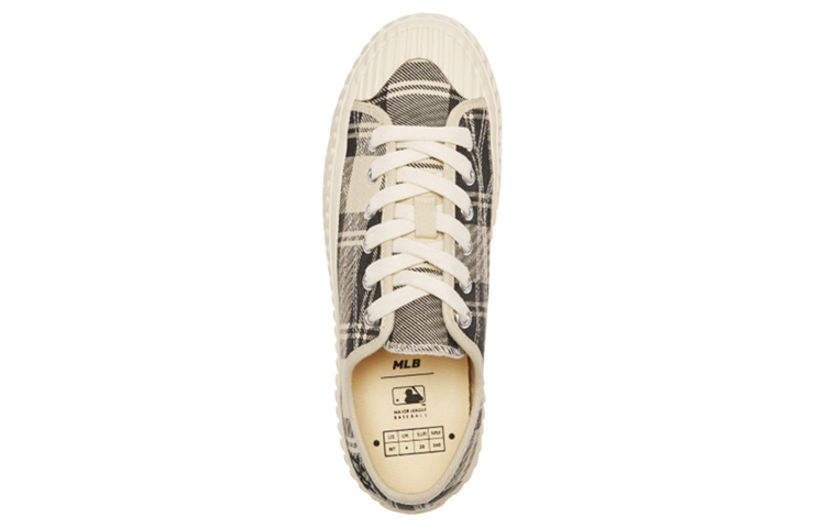 MLB Playball 'Checkerboard Beige' Low Top Canvas Sneakers 圖 4