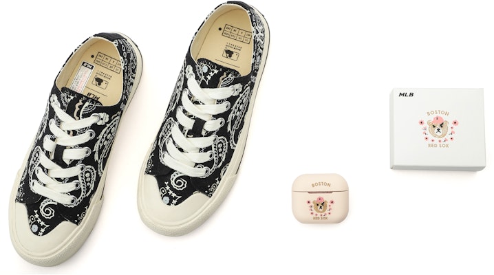 MLB Playball Canvas 'Cashew Flower Black with Headphone Case' 3ACVVP12N-50BKSZHT Lookbook MLB Playball Canvas 'Cashew Flower Black with Headphone Case' 3ACVVP12N-50BKSZHT