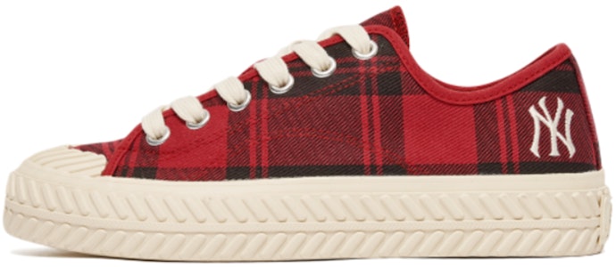 MLB 低帮格子红色帆布鞋 3ACVVC21N-50RDD Buy MLB 低帮格子红色帆布鞋 3ACVVC21N-50RDD