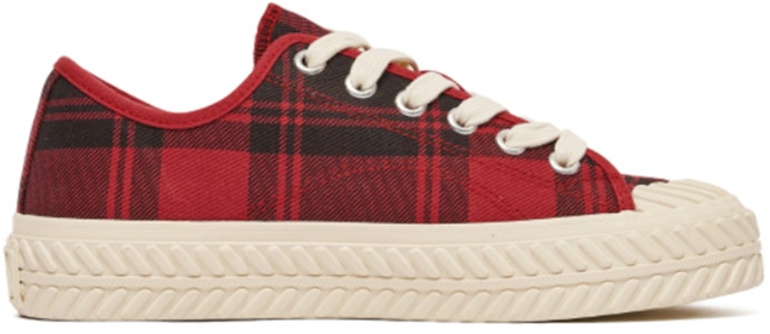 MLB 低帮格子红色帆布鞋 3ACVVC21N-50RDD Order MLB 低帮格子红色帆布鞋 3ACVVC21N-50RDD