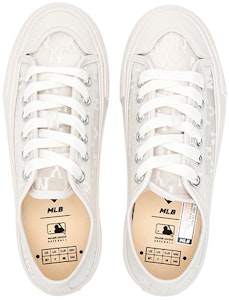 MLB Playball Mono Mesh 印花 流行休閒 低筒 帆布鞋 男女同款 象牙白 Shop MLB Playball Mono Mesh 印花 流行休閒 低筒 帆布鞋 男女同款 象牙白