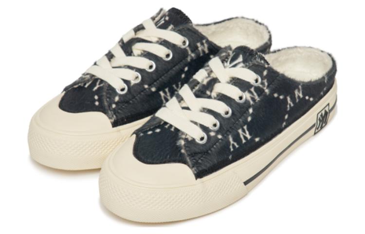 Lookbook MLB Playball 骡子毛拖鞋'黑色字母标识' 3AMUUFS26-50BKS