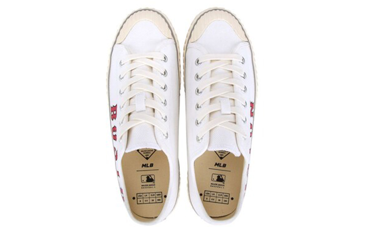 Shop MLB Playball New Chunky La Dodgers 休閒帆布鞋 白