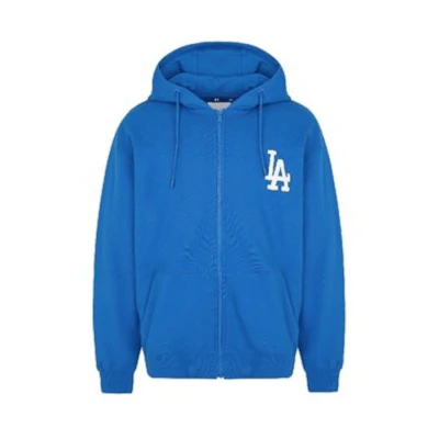 MLB Printed Logo Zipper Hoodie Jacket Unisex Blue 31TRCA931-07U