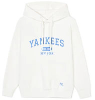 MLB Retro Letter Print Hoodie Unisex Cream Color Long Sleeve 3AHDV0141-50CRS MLB Retro Letter Print Hoodie Unisex Cream Color Long Sleeve 3AHDV0141-50CRS