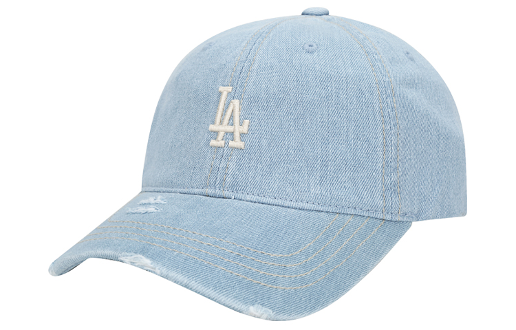 MLB Retro Logo Embroidered Washed Denim Baseball Cap Unisex Couple Style. 32CPDZ011