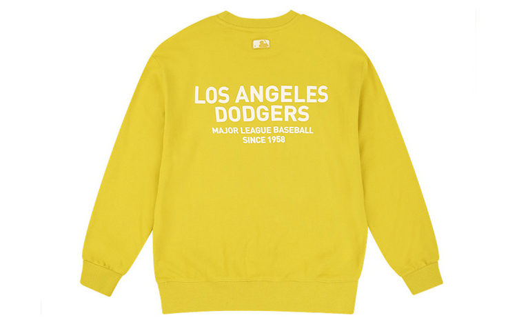 MLB Retro Loose Fit Logo Sweatshirt Yellow Unisex Long Sleeve Casual Wear 31MT21011-07Y