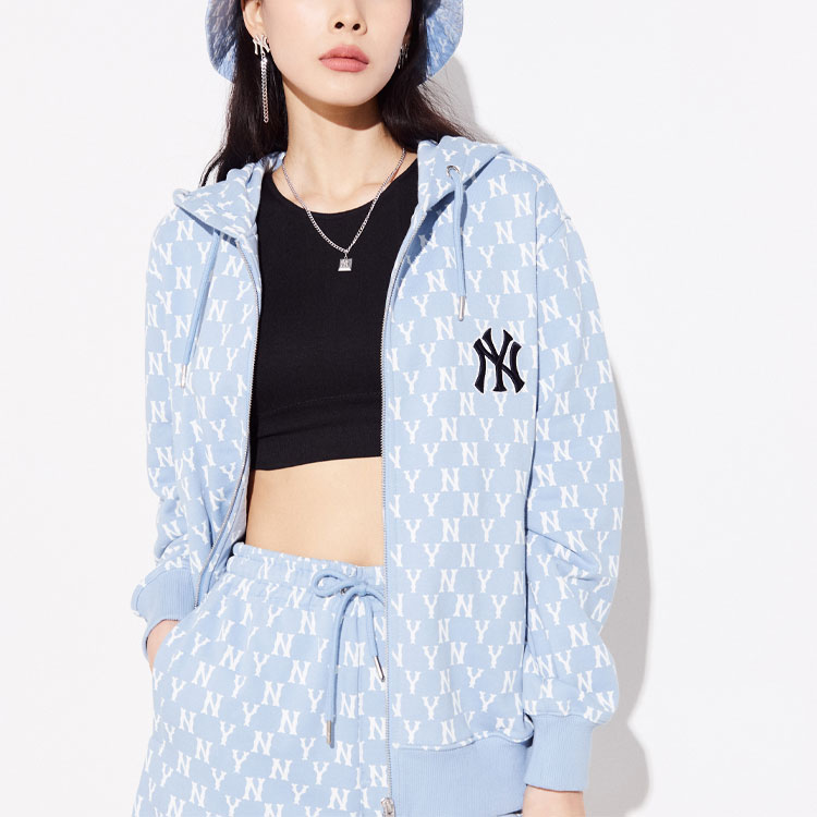 MLB Retro Monogram New York Yankees Full-Zip Hoodie Jacket Unisex Blue. 3ATRM0121-50BLL 圖 5