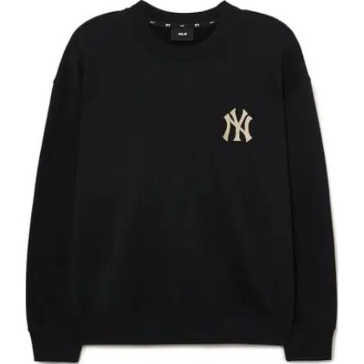 MLB Retro Oversized Crewneck Sweatshirt Unisex Black 3AMTB1034-50BKS