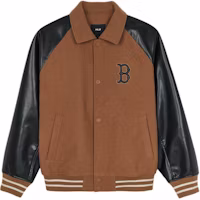 MLB Retro Varsity Style Loose Fit Warm Jacket Unisex - Brown 3AJPM1146-43CAD MLB Retro Varsity Style Loose Fit Warm Jacket Unisex - Brown 3AJPM1146-43CAD