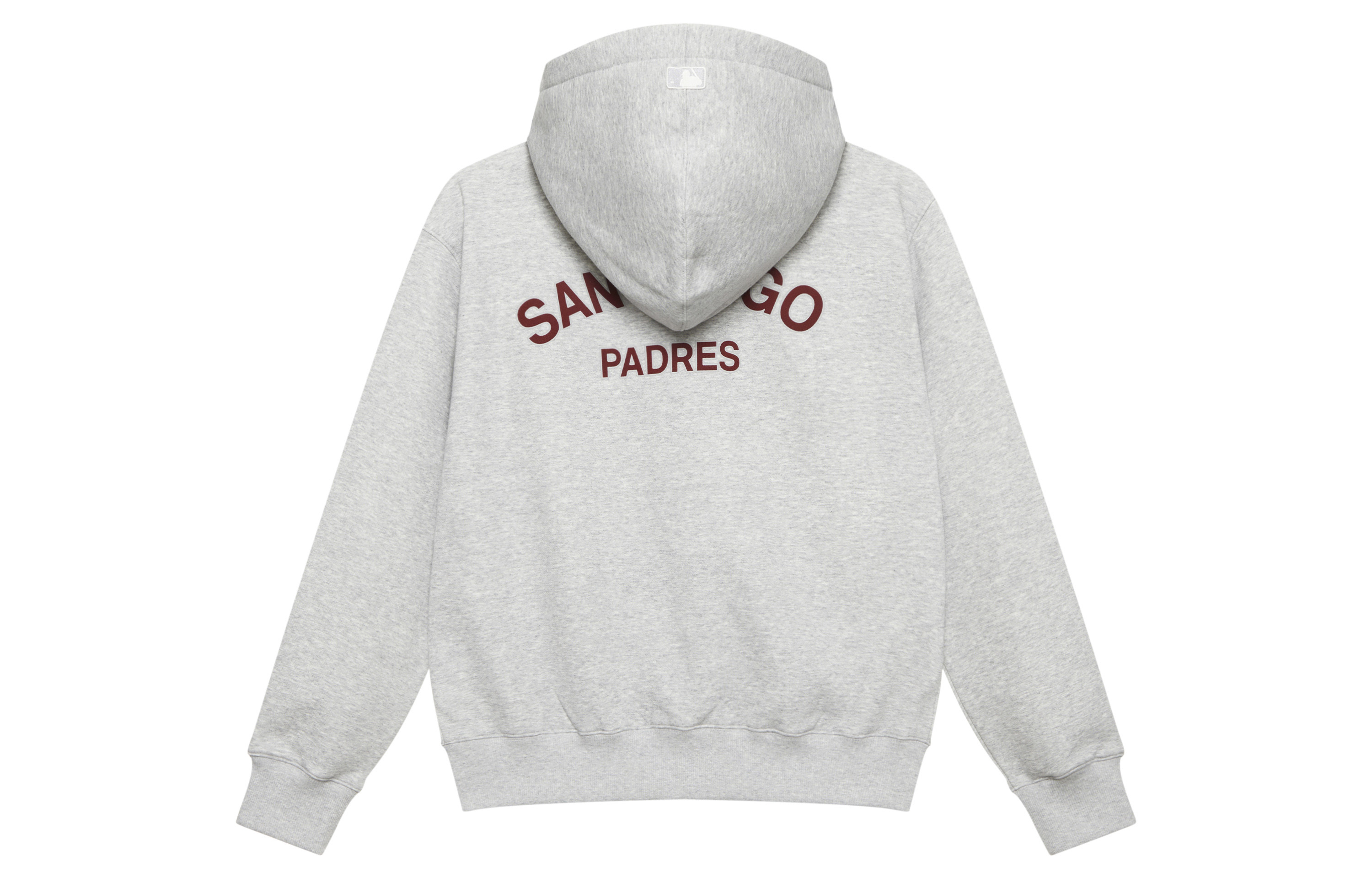 MLB San Diego Padres 24FW Letter Print Hoodie Zip-Up Fleece Jacket Unisex Grey 3ATRV0246-13MGS