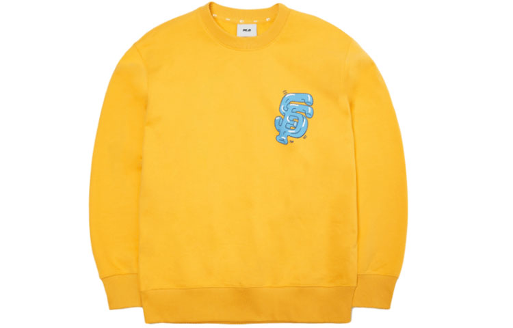 MLB San Francisco Giants Graffiti Print Crewneck Sweatshirt Yellow Unisex 3AMTL0221-14ORL