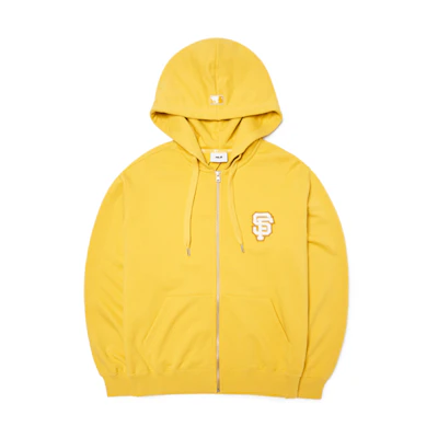 MLB San Francisco Giants Logo Embroidered Zip-Up Sweatshirt Yellow Unisex 3ATRB0124-14MSD