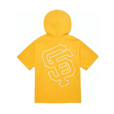 MLB San Francisco Giants Logo Hoodie Short Sleeve Unisex Yellow 3AHDB0423-14ORL