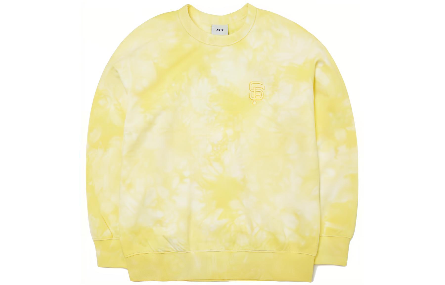 MLB San Francisco Giants Tie-Dye Loose Crewneck Sweatshirt Unisex Yellow 3AMTS0221-14YEL