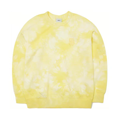 MLB San Francisco Giants Tie-Dye Loose Crewneck Sweatshirt Unisex Yellow 3AMTS0221-14YEL