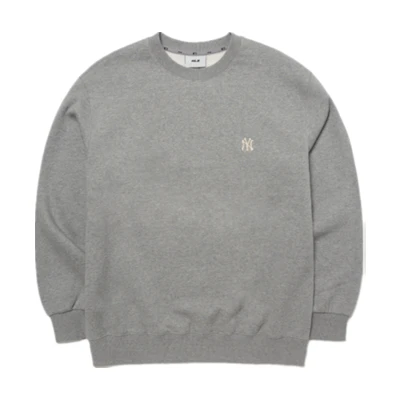 MLB Small Logo Pattern Unisex Gray Long Sleeve Sweatshirt 3AMTB0616-50MGS