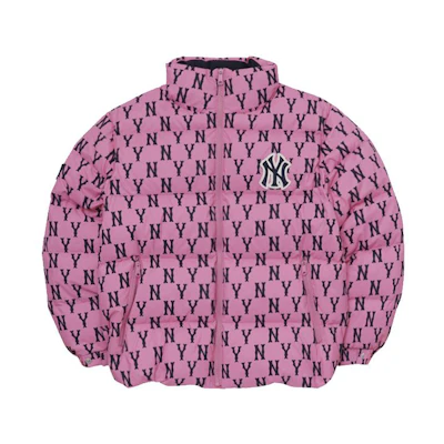 MLB Small Logo Printed Short Puffer Jacket Unisex - Deep Pink. 3ADJM0116-50PKD