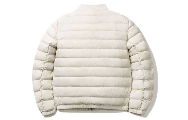 MLB Small Logo Quilted Puffer Jacket Unisex Ivory White 31DJL2061-50I 圖 3